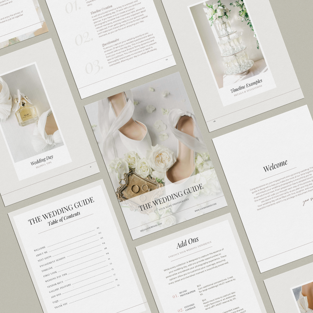 Showit Website Template for Wedding Photographers + CUSTOMIZABLE WEDDING GUIDE - The Sellers Template