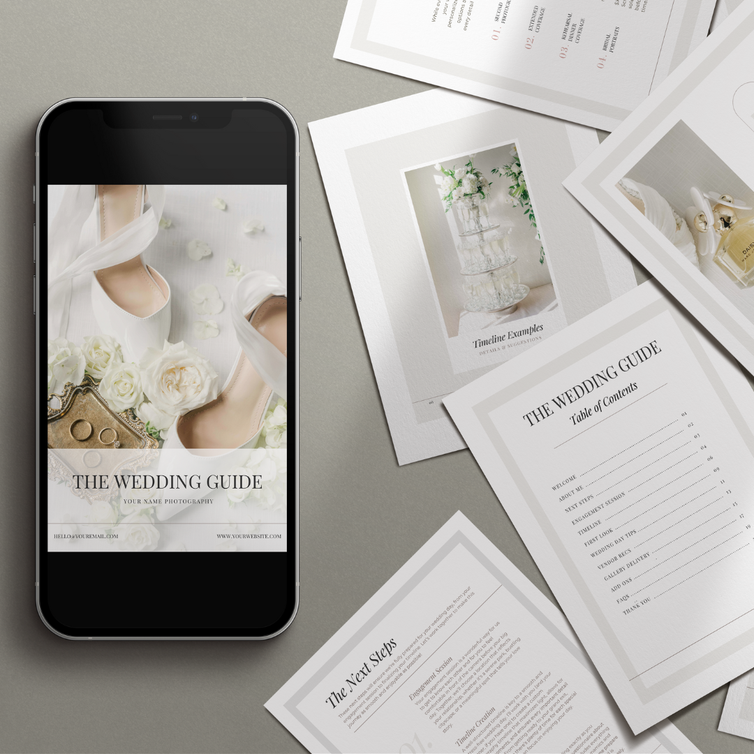 Showit Website Template for Wedding Photographers + CUSTOMIZABLE WEDDING GUIDE - The Sellers Template